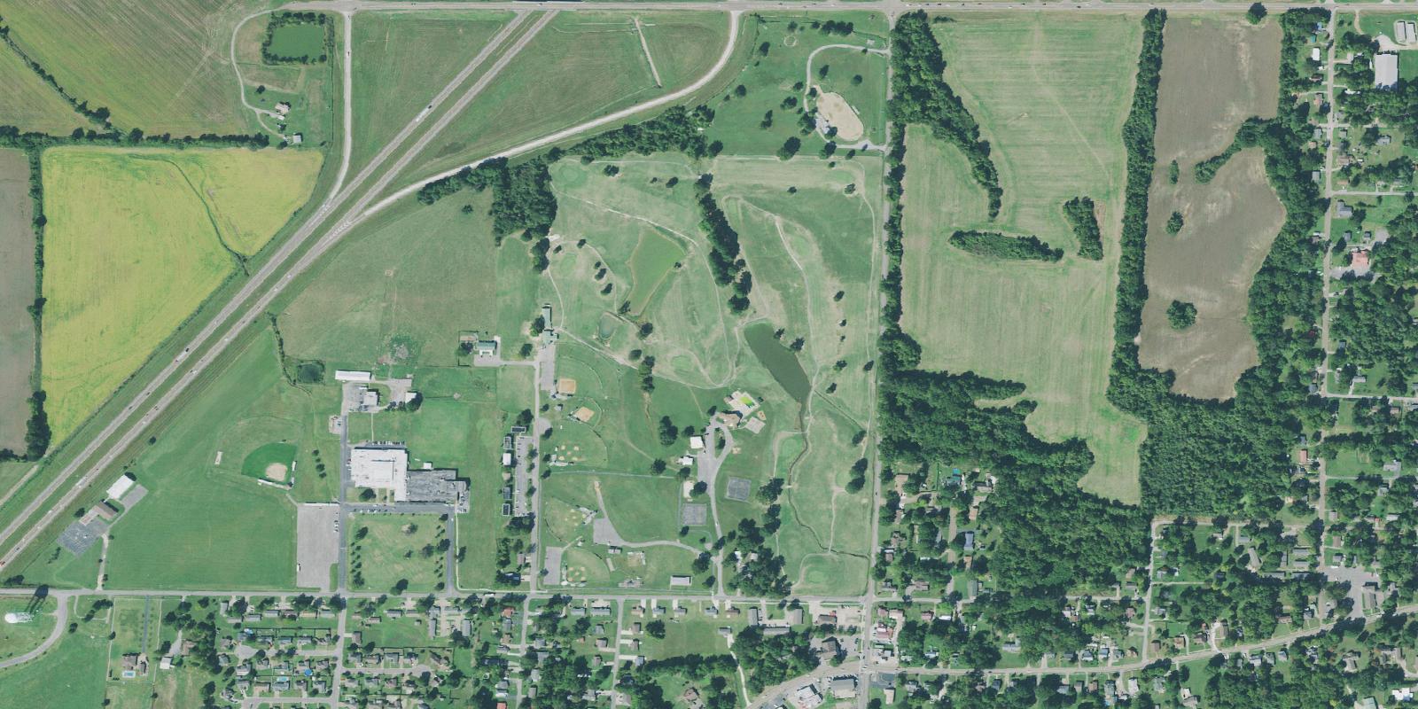 Satellite view of Oakview Links Golf Course