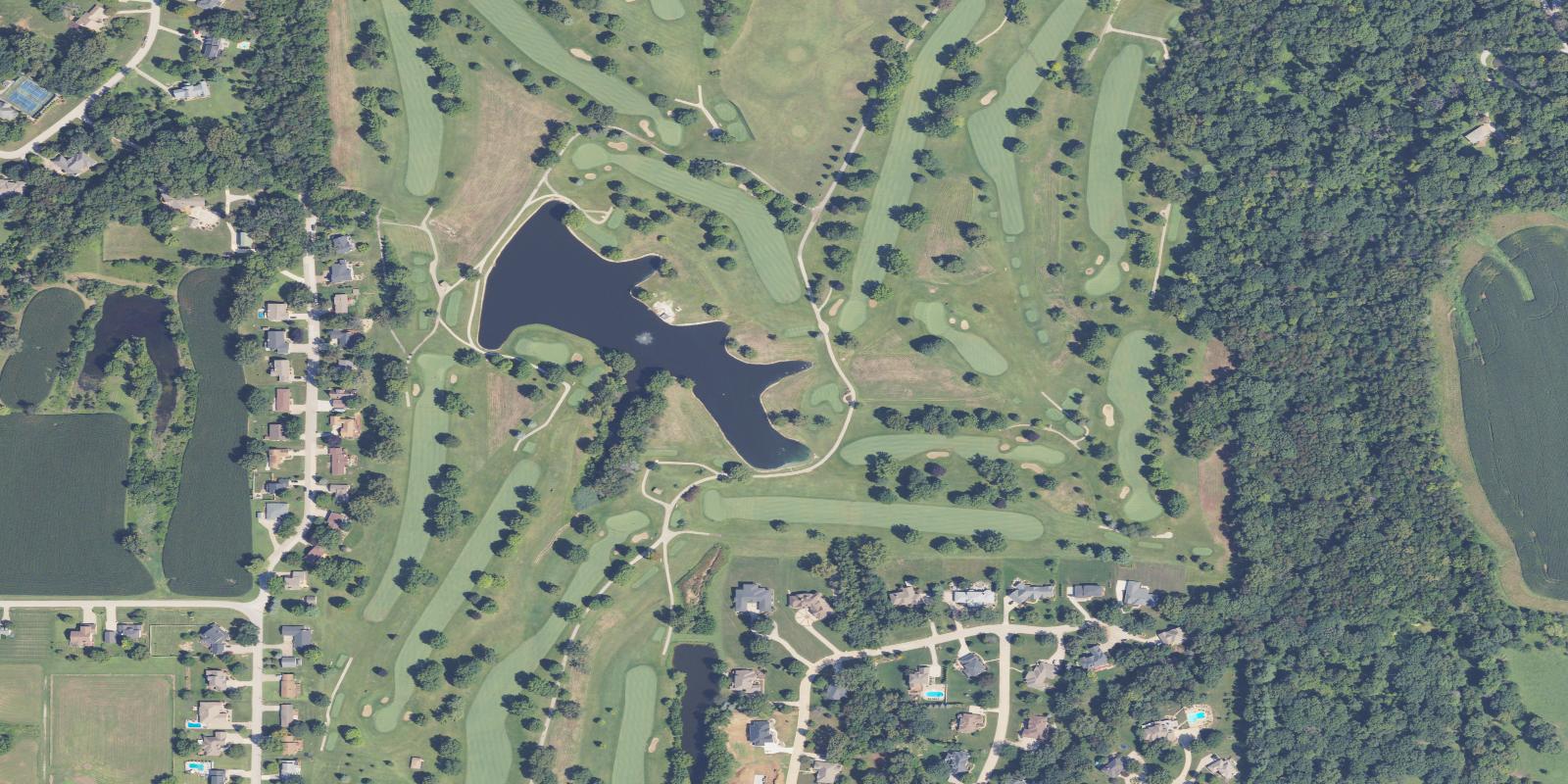 Satellite view of Oakwood Country Club