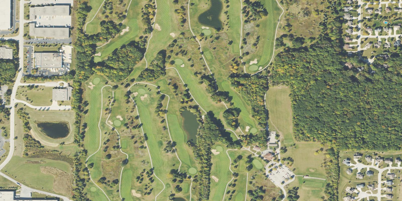 Satellite view of Oakwood Park Golf Course