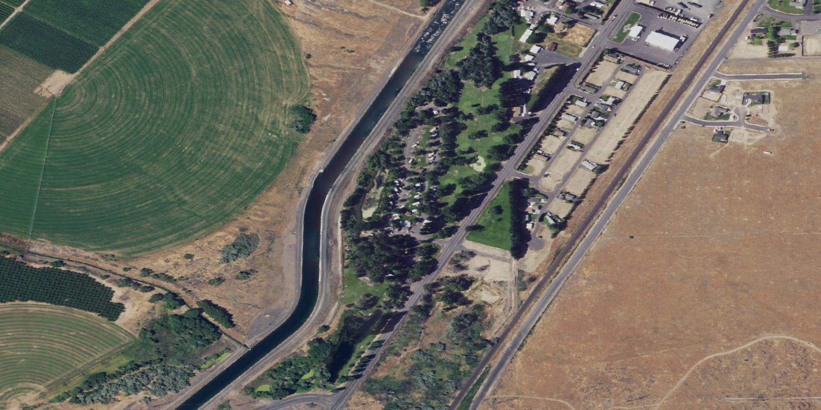 Satellite view of Oasis RV Park & Golf Course