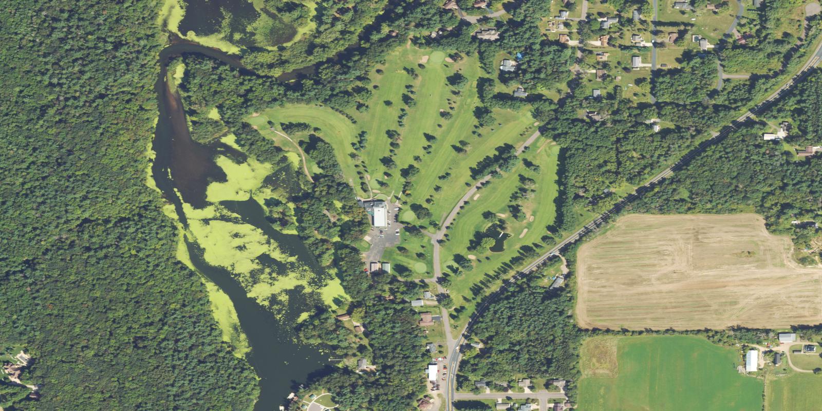 Satellite view of Ojibwa Golf & Bowl