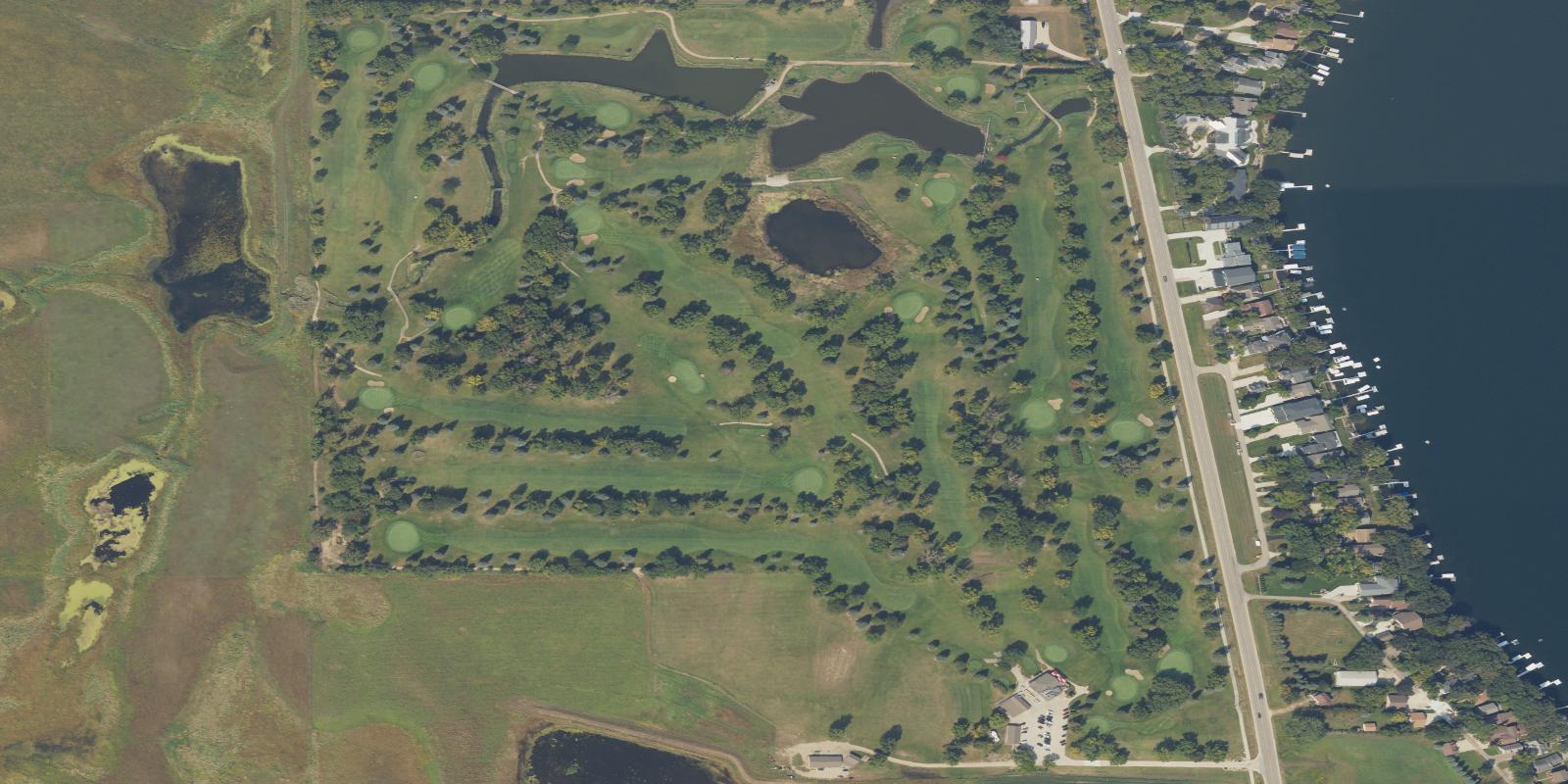 Satellite view of Okoboji View Golf Course
