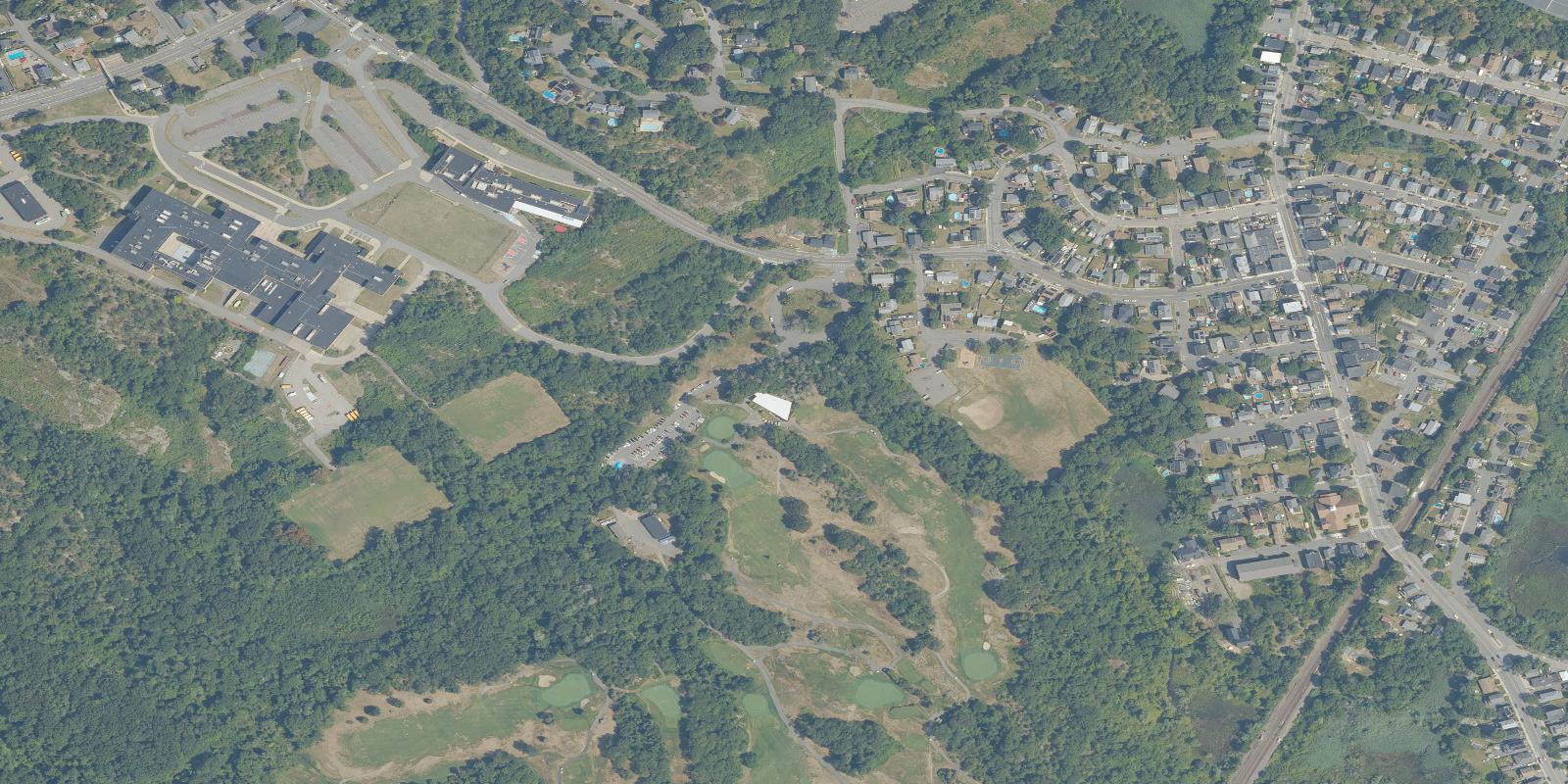 Satellite view of Olde Salem Greens Golf Course