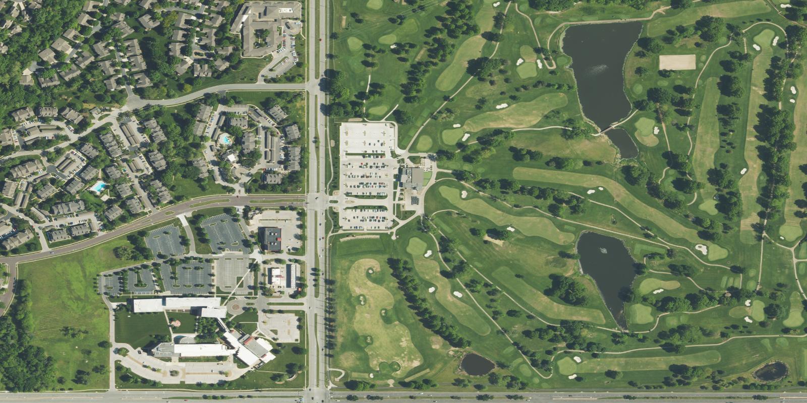 Satellite view of Overland Park Golf Club