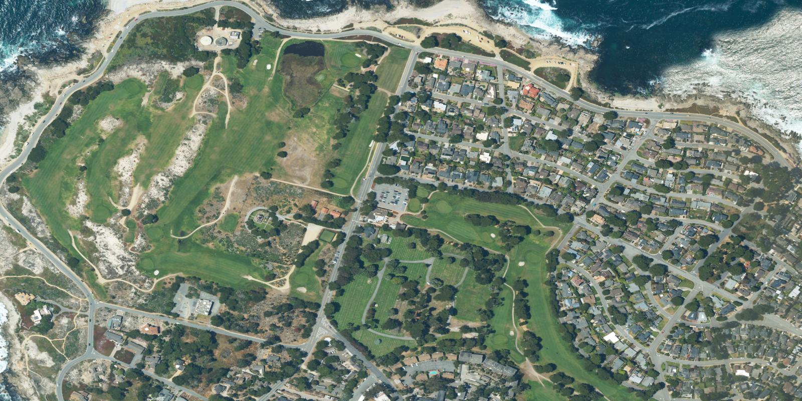 Satellite view of Pacific Grove Golf Links
