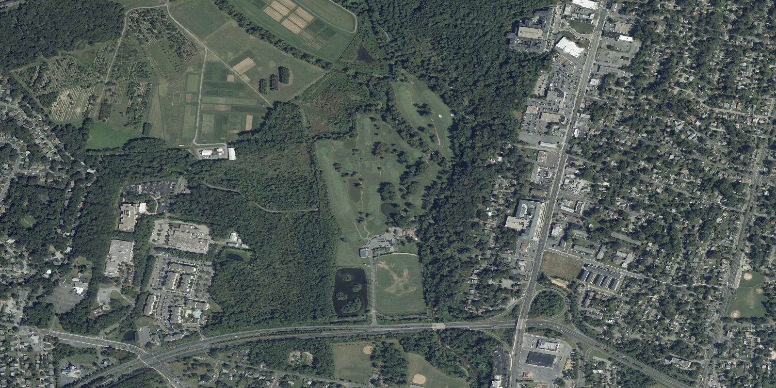 Satellite view of Paint Branch Golf Course