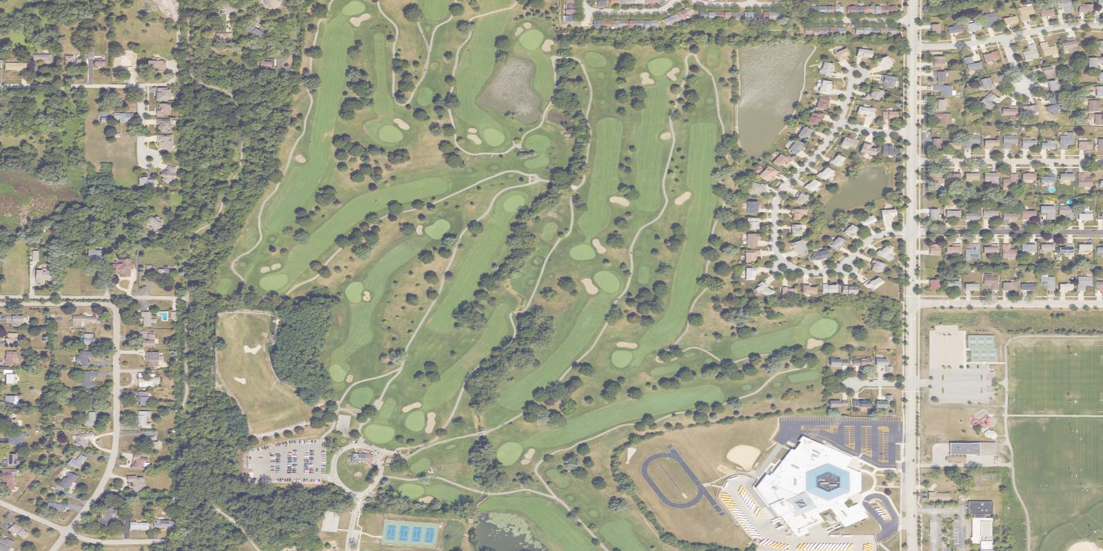 Satellite view of Palatine Hills Golf Course