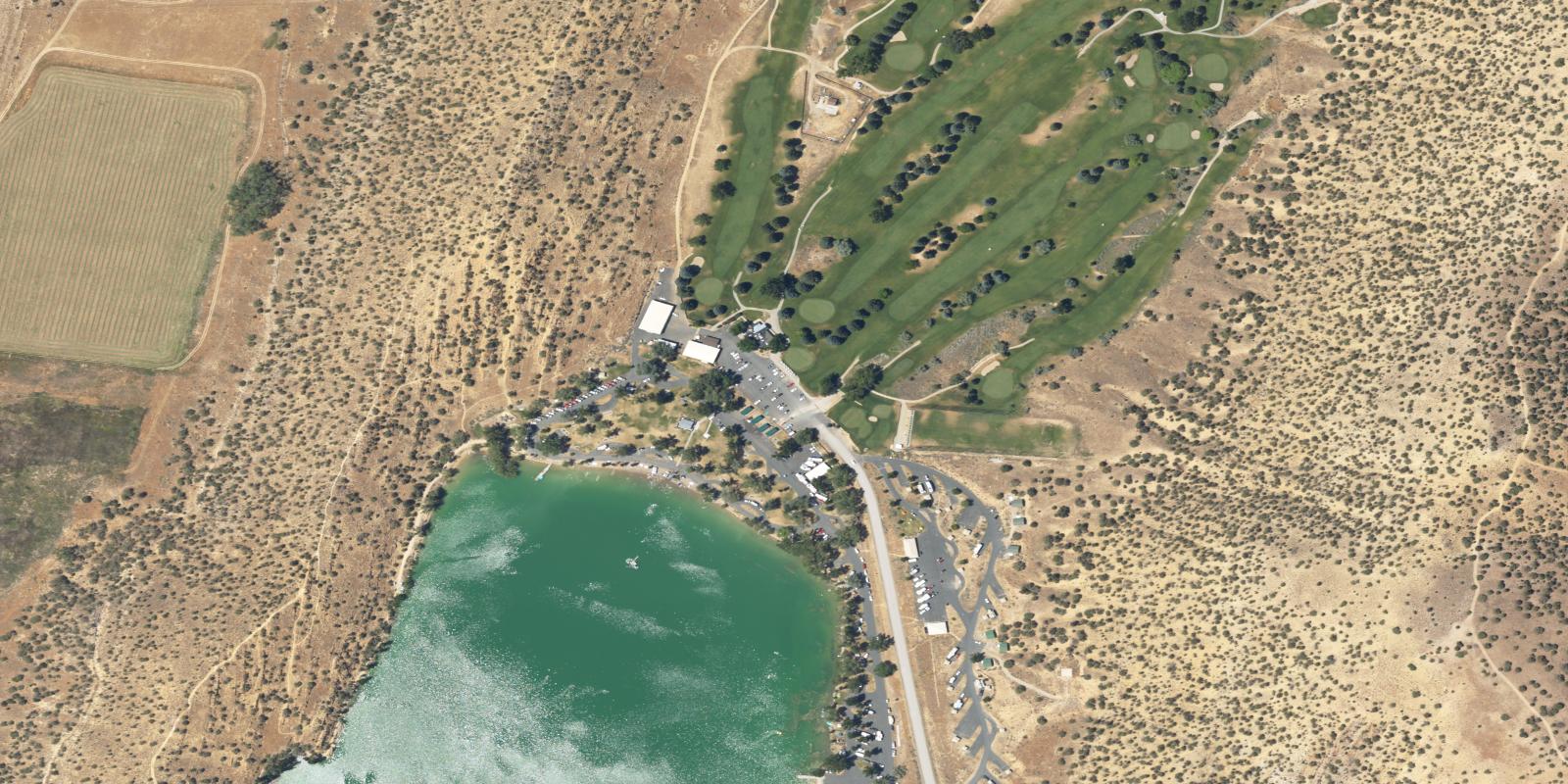 Satellite view of Palisade State Park Golf Course