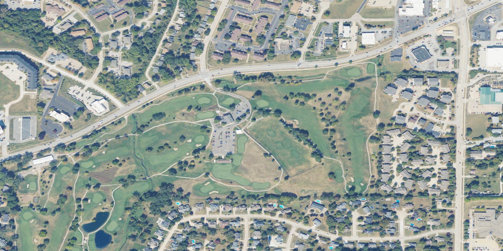 Satellite view of Palmer Hills Golf Course