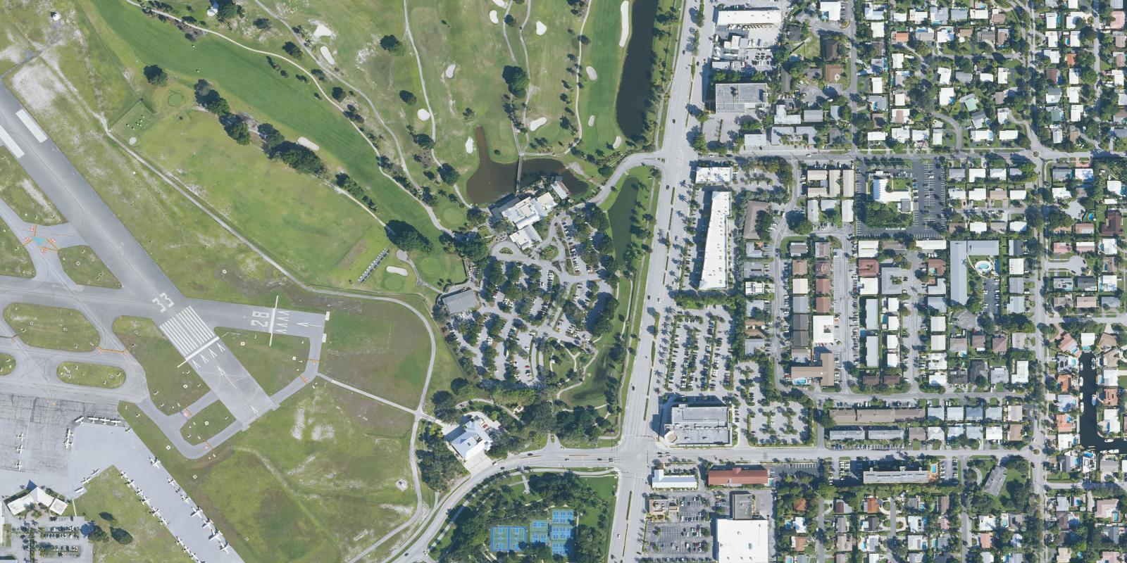 Satellite view of Palms At Pompano Beach Golf Course