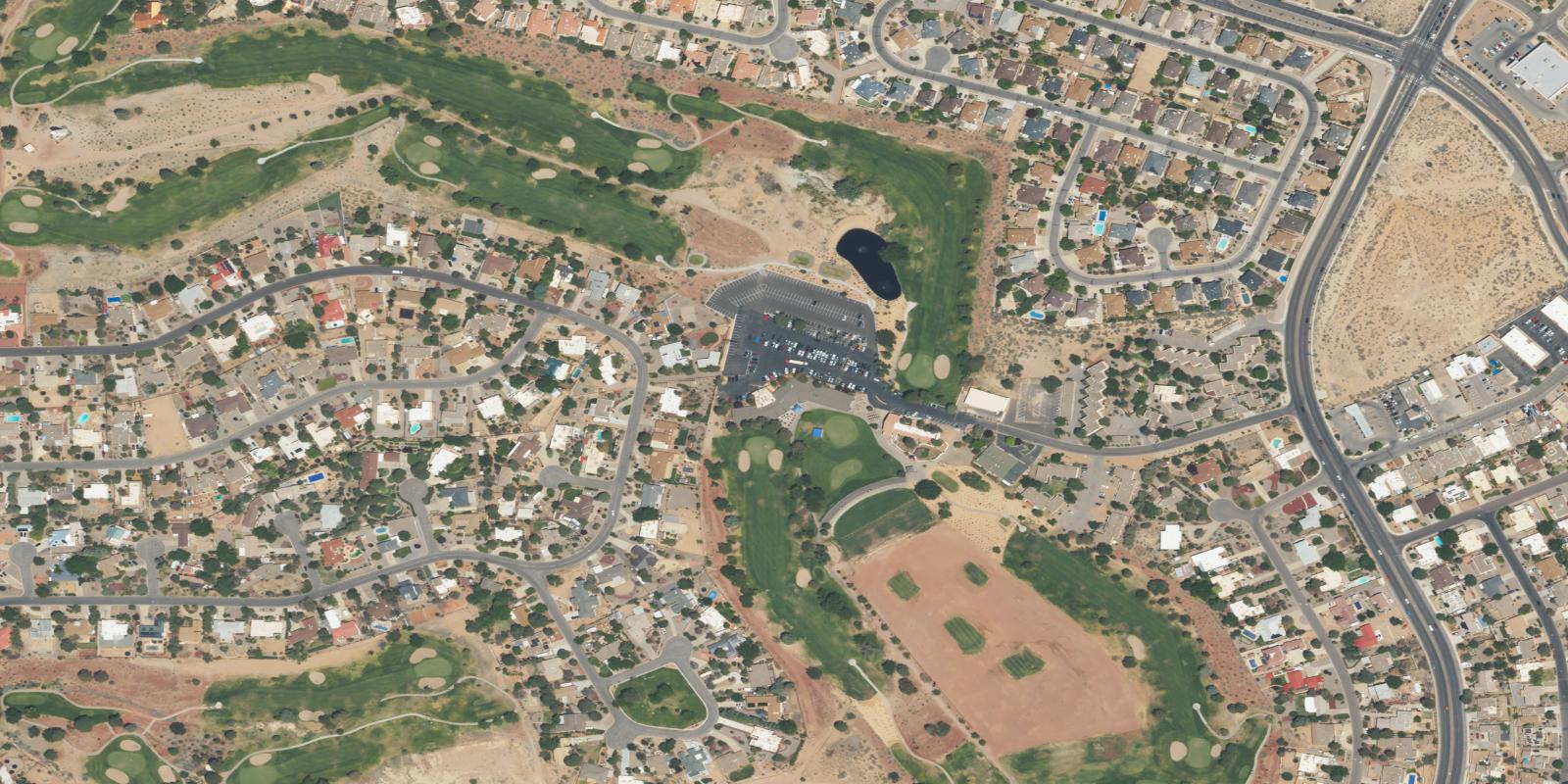 Satellite view of Paradise Hills Golf Course