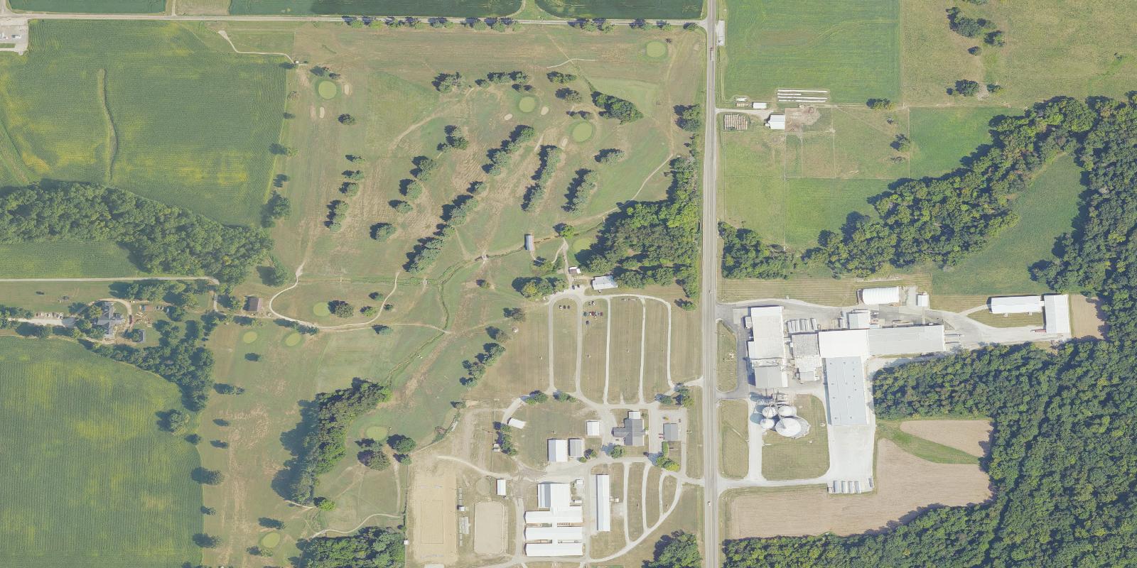 Satellite view of Parke County Golf Course