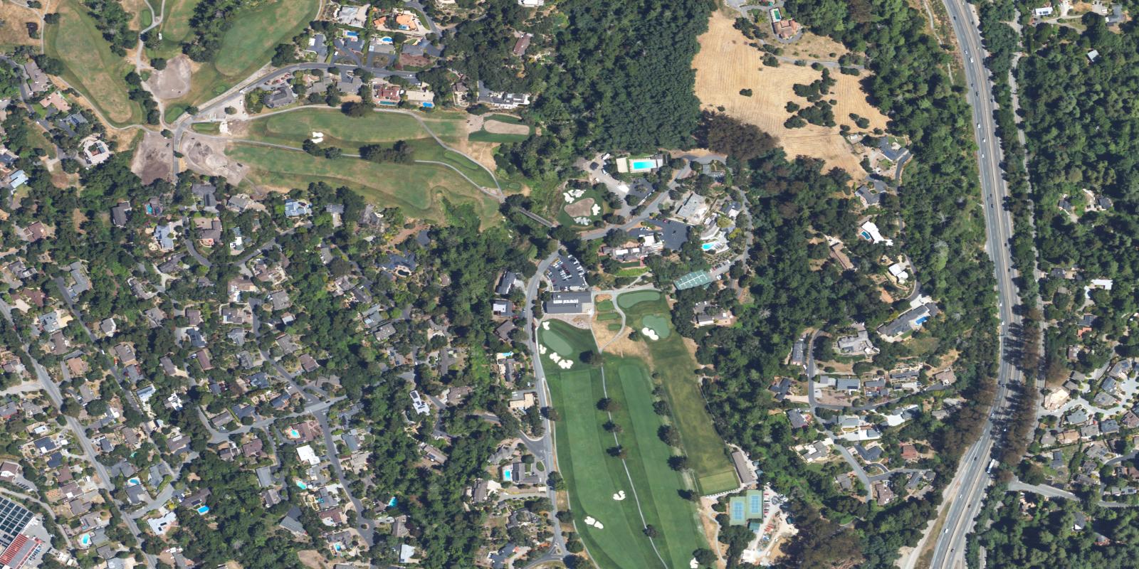 Satellite view of Pasatiempo Golf Club