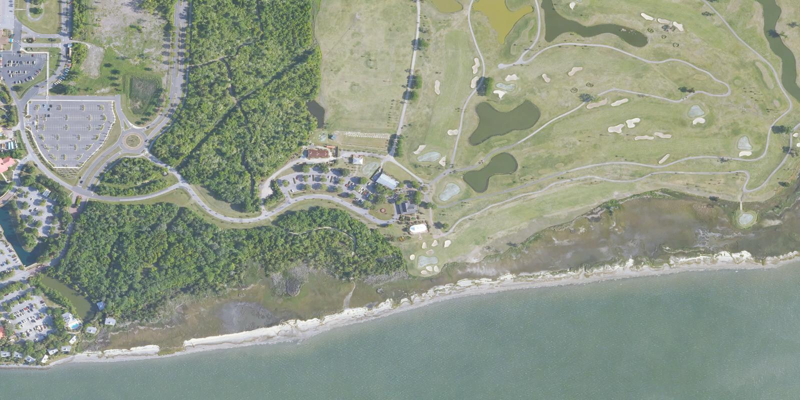 Satellite view of Patriots Point Golf Links