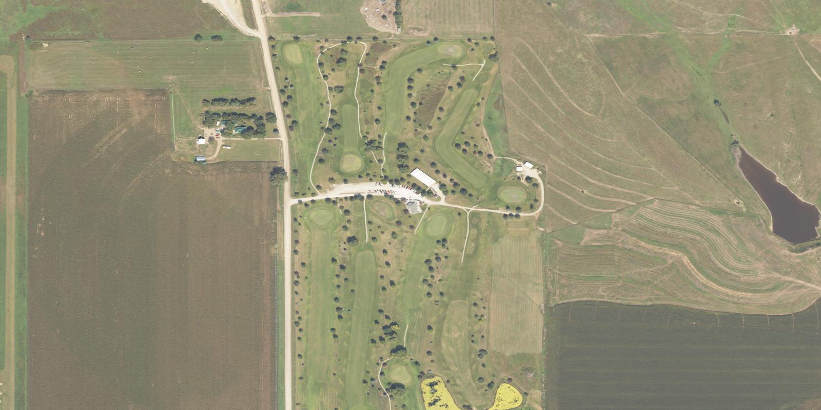 Satellite view of Pawnee Hills Golf Course