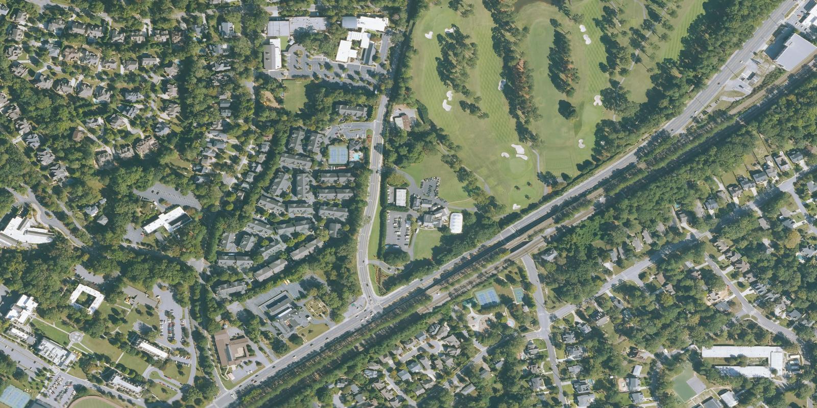Satellite view of Peachtree Golf Club