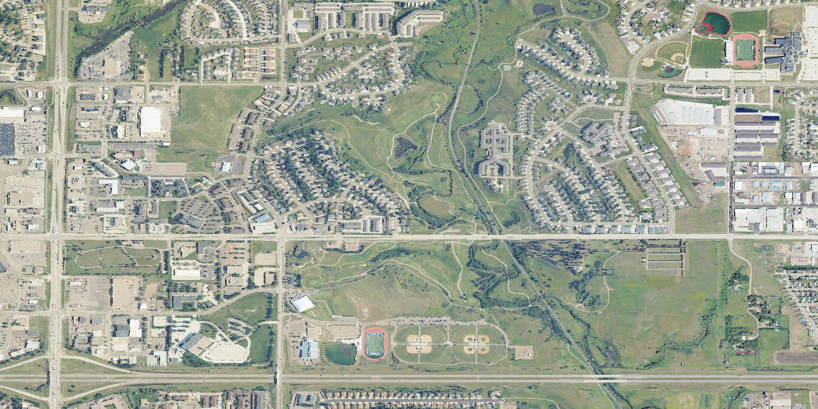 Satellite view of Pebble Creek Golf Course