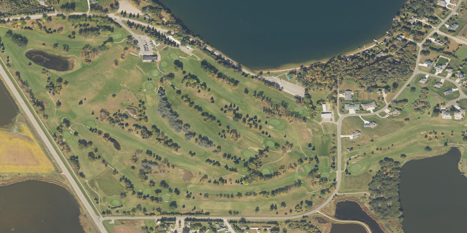 Satellite view of Pebble Lake Golf Course