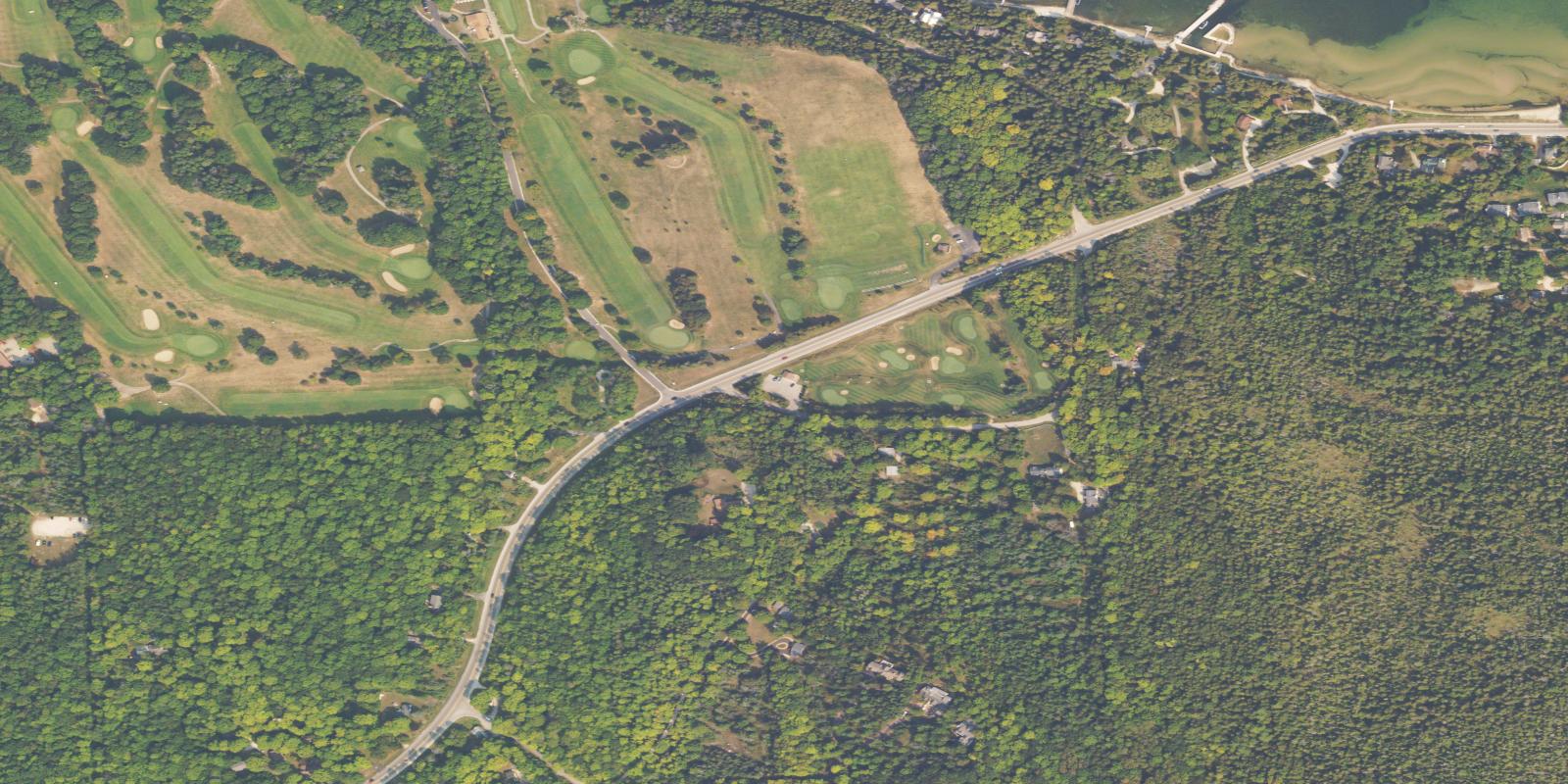 Satellite view of Peninsula State Park Golf Course