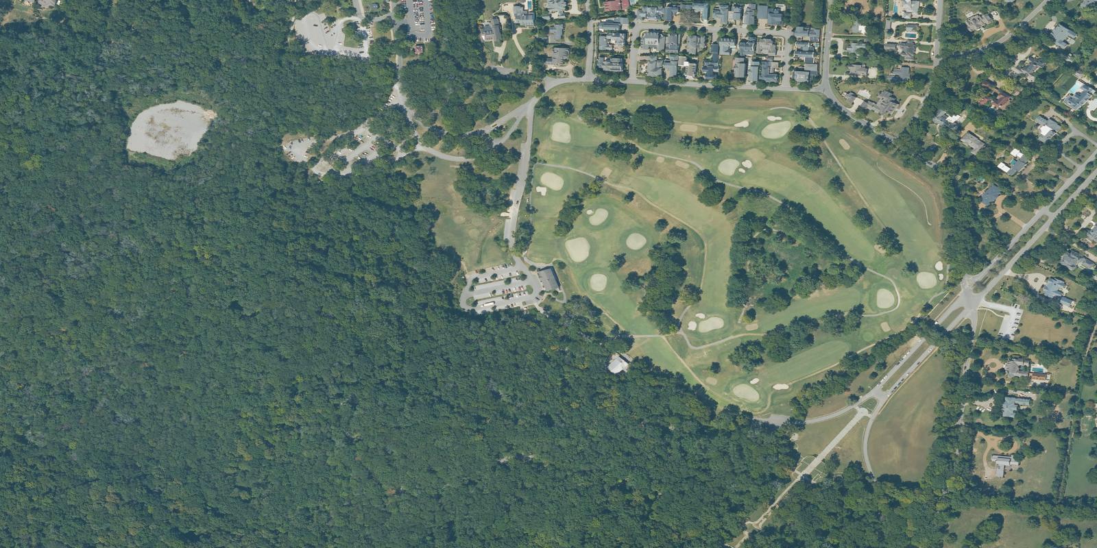 Satellite view of Percy Warner Golf Course