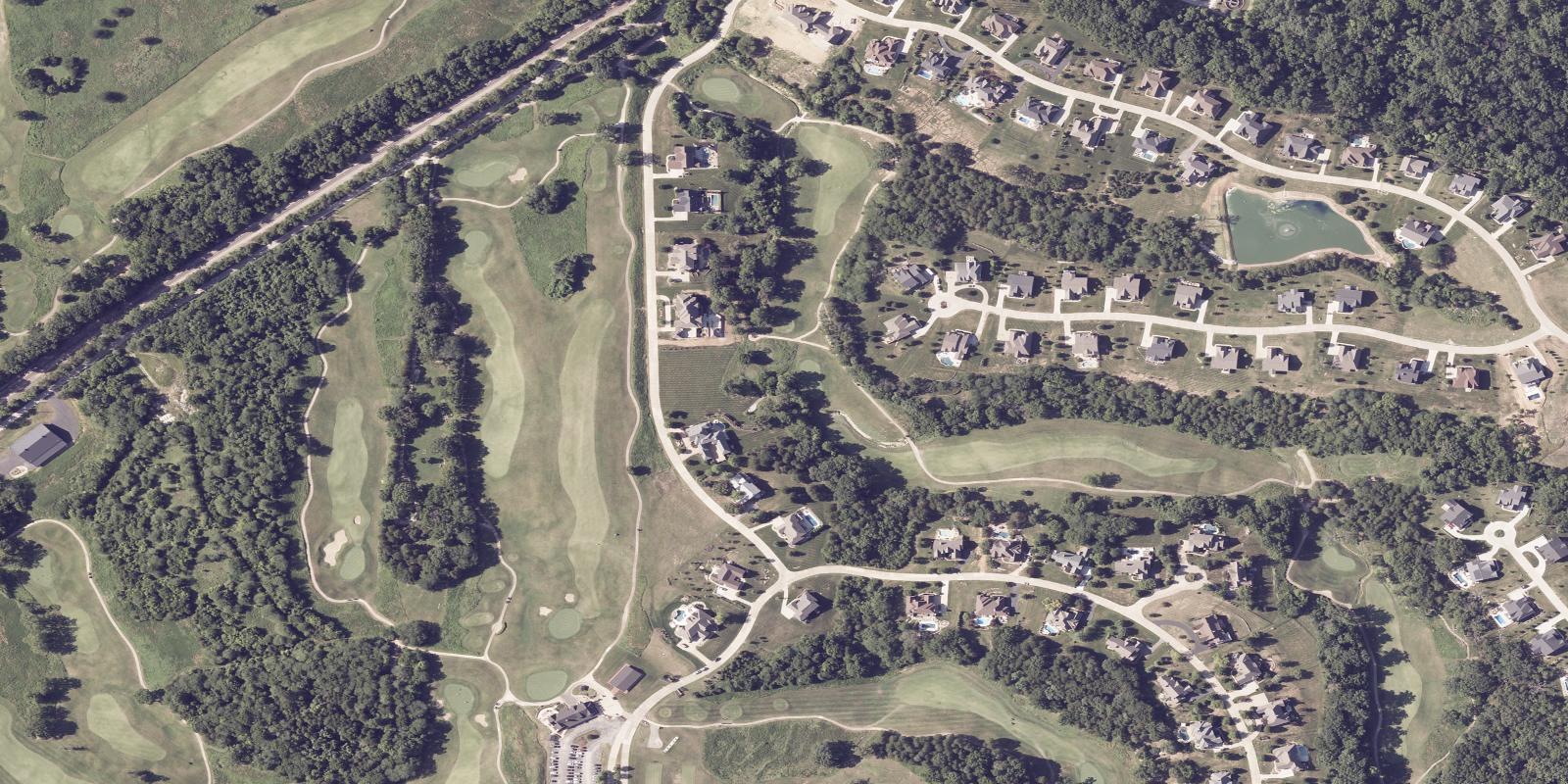 Satellite view of Pevely Farms Golf Course
