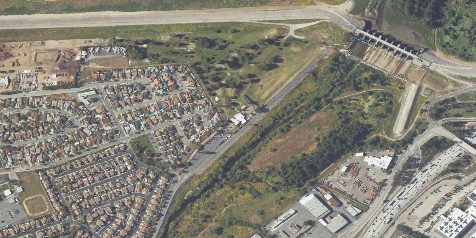 Satellite view of Pico Rivera Golf Club