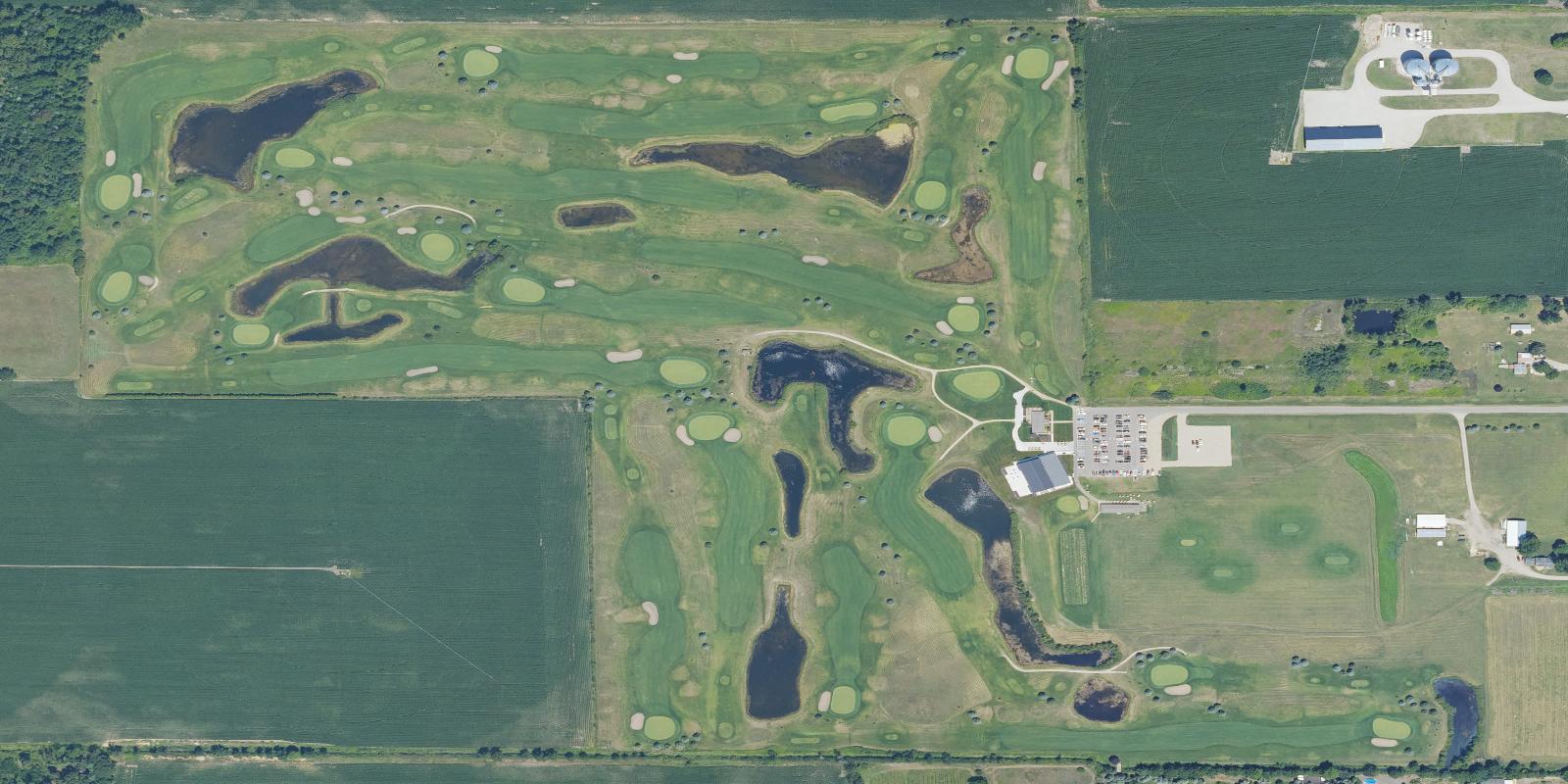 Satellite view of Pigeon Creek Golf Course