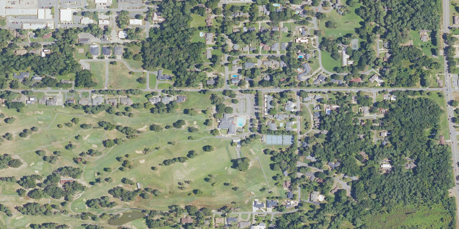 Satellite view of Pine Bluff Country Club