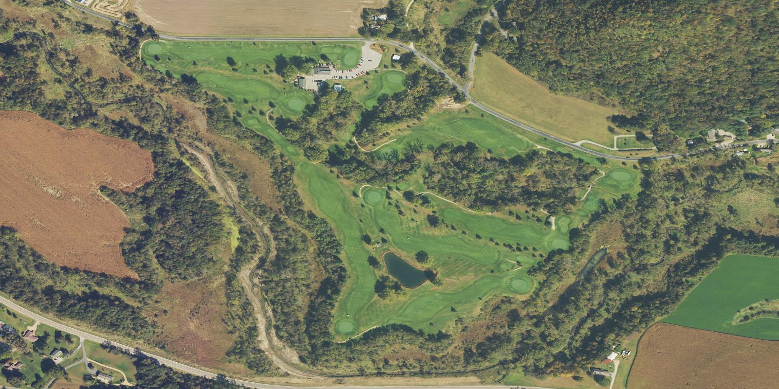 Satellite view of Pine Creek Golf Course