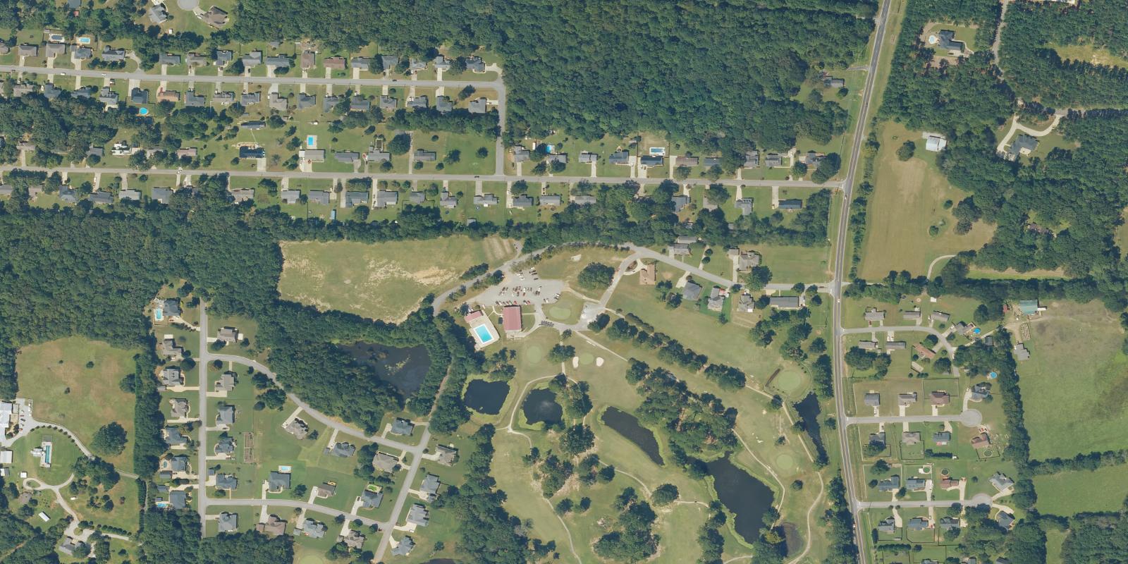 Satellite view of Pine Hills Country Club
