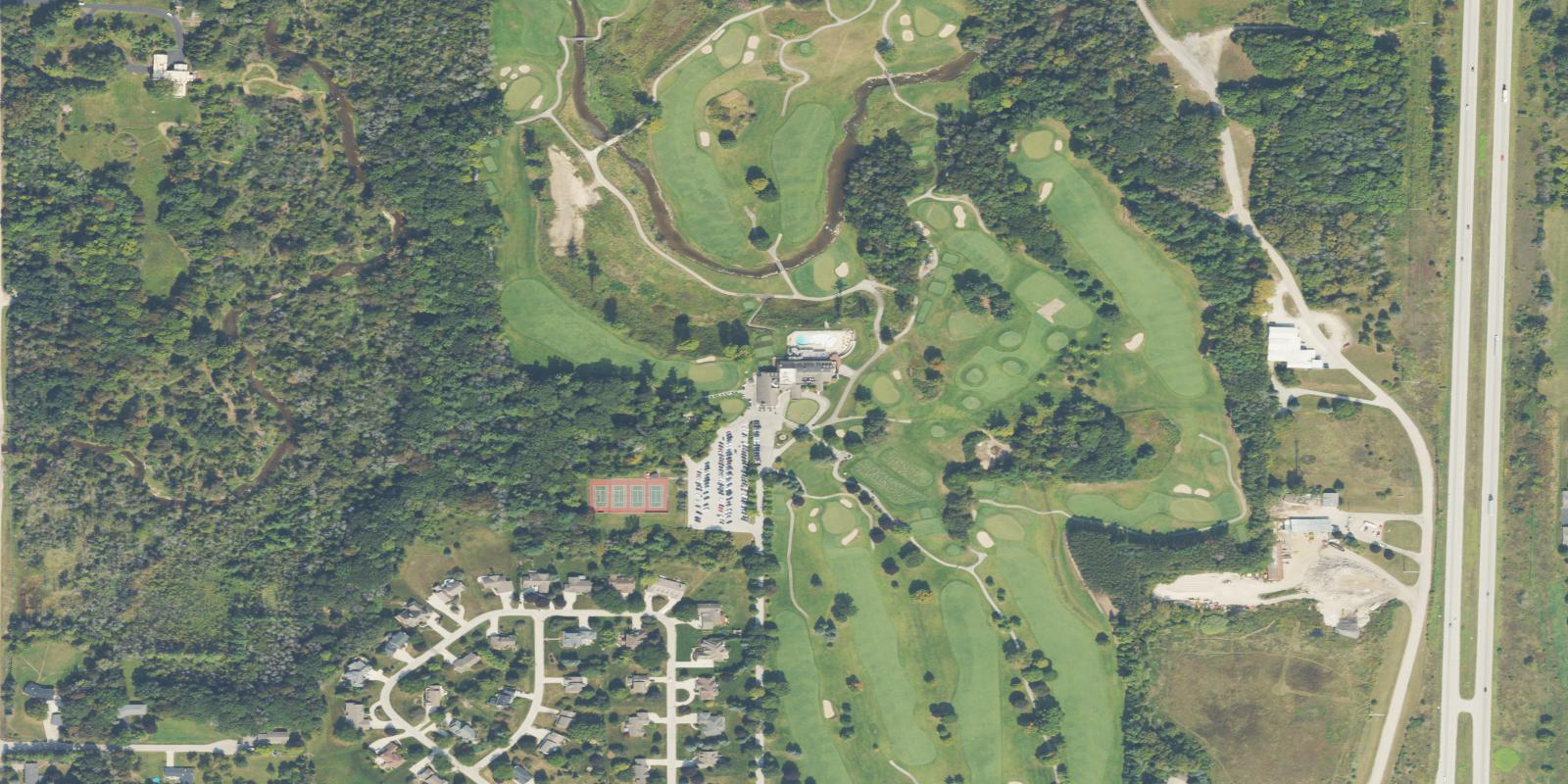 Satellite view of Pine Hills Country Club