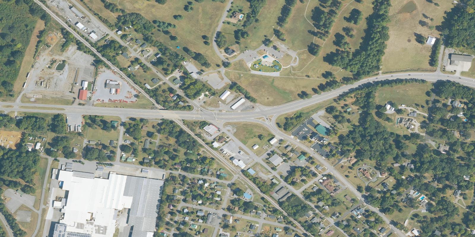 Satellite view of Pine Hills Golf Course