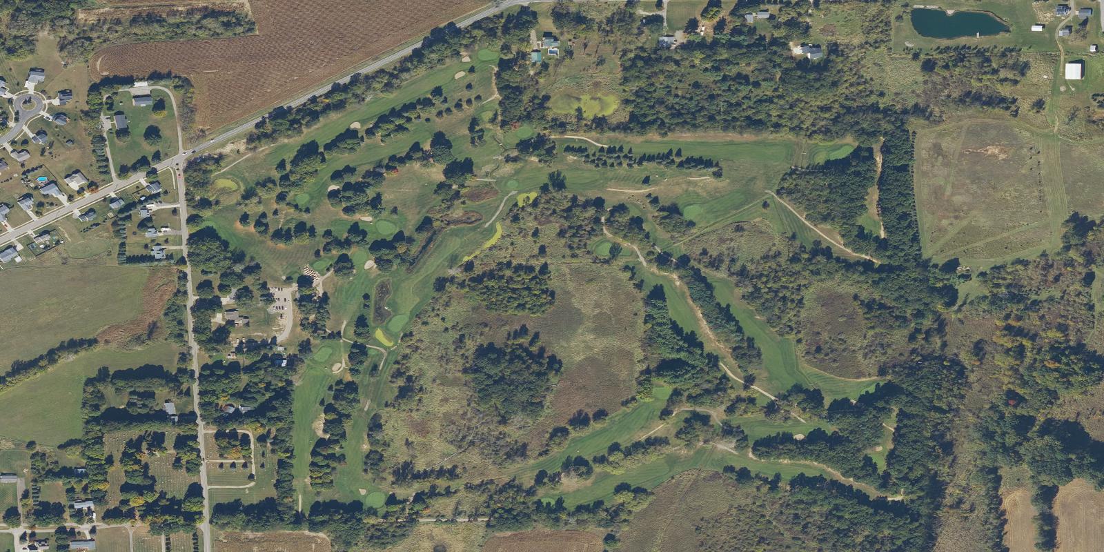 Satellite view of Pine Hills Golf Course