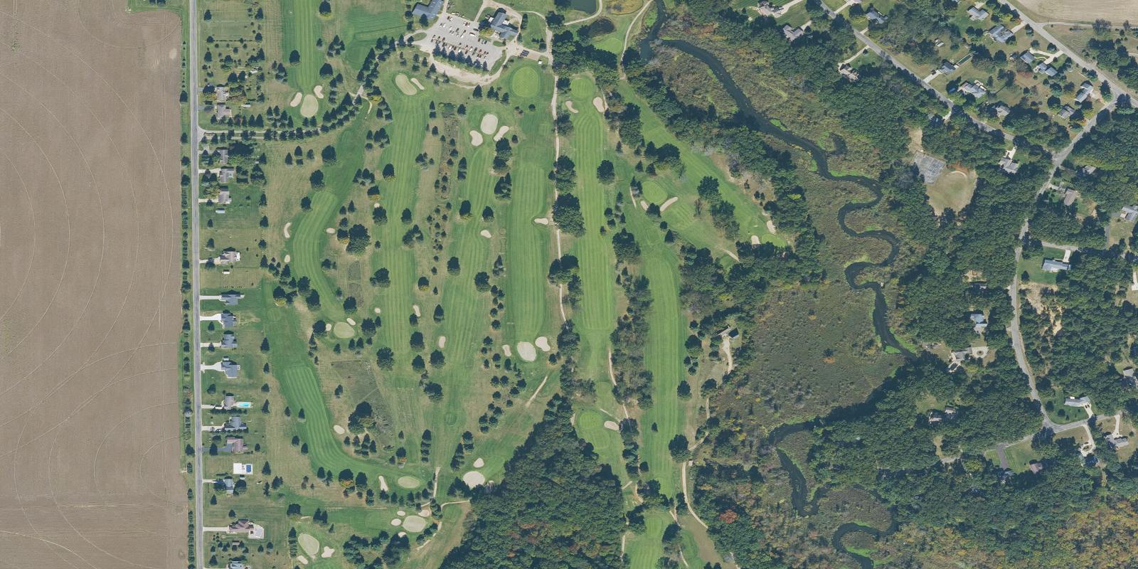 Satellite view of Pine View Golf Course