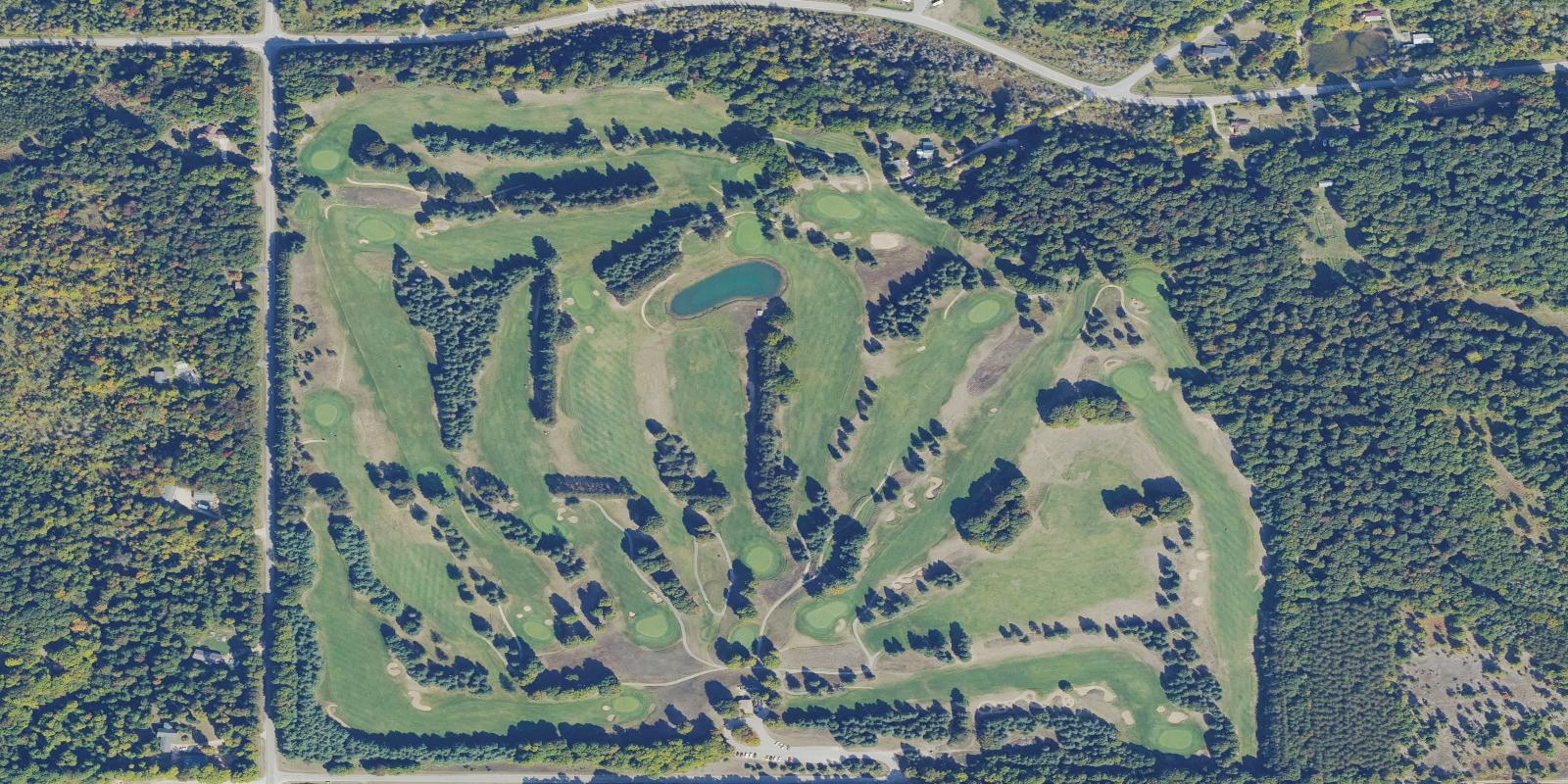 Satellite view of Pinecroft Golf Course