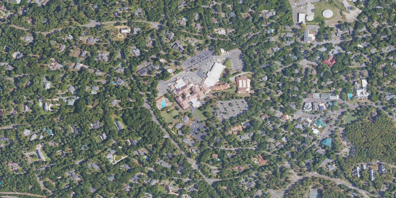 Satellite view of Pinehurst Golf Course
