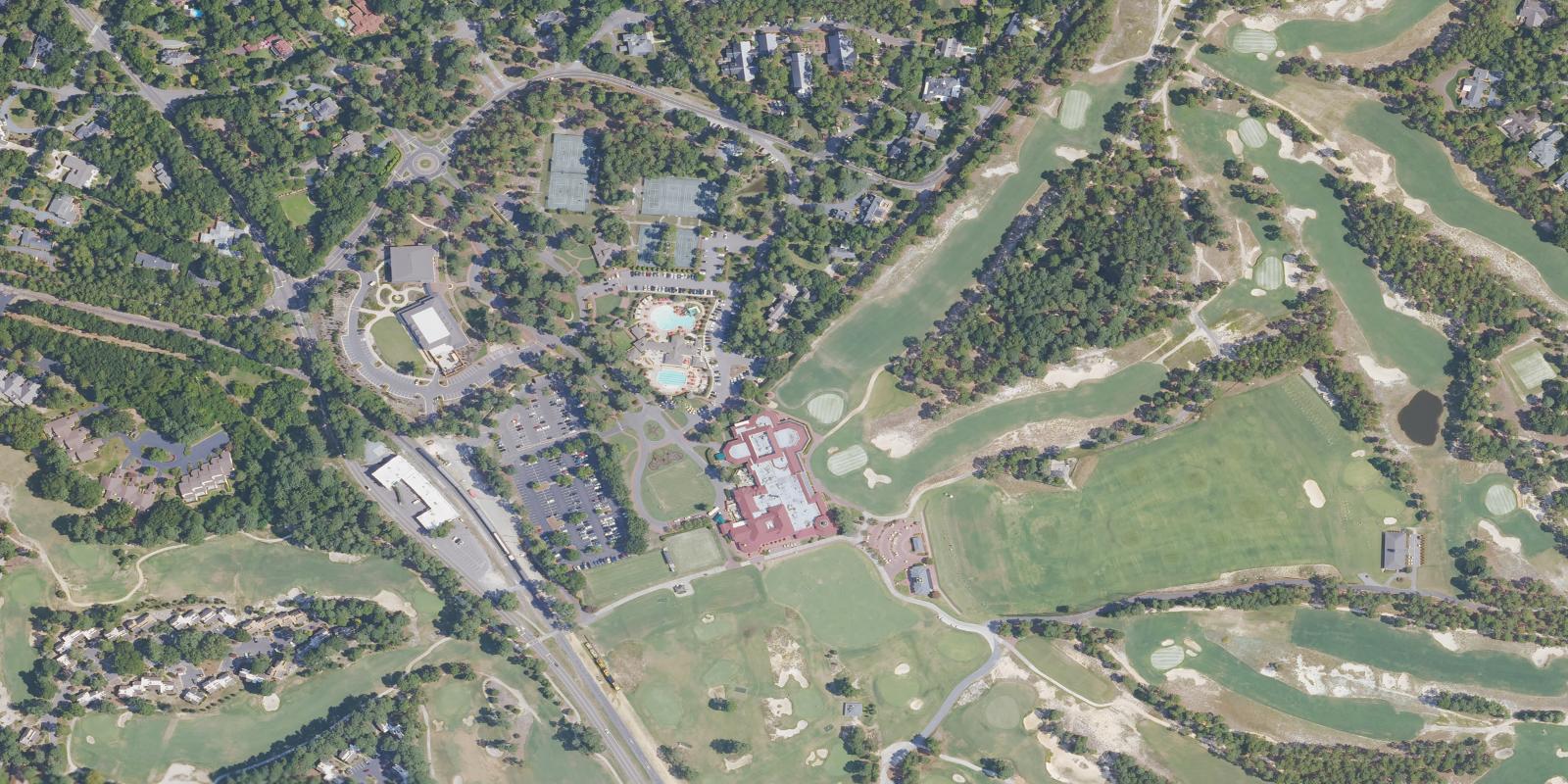 Satellite view of Pinehurst No. 2