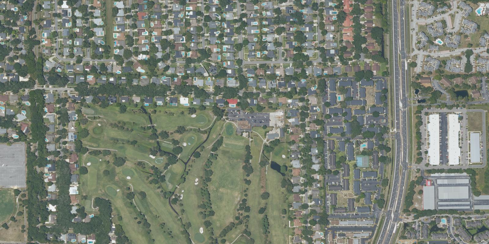 Satellite view of Pines Golf Course