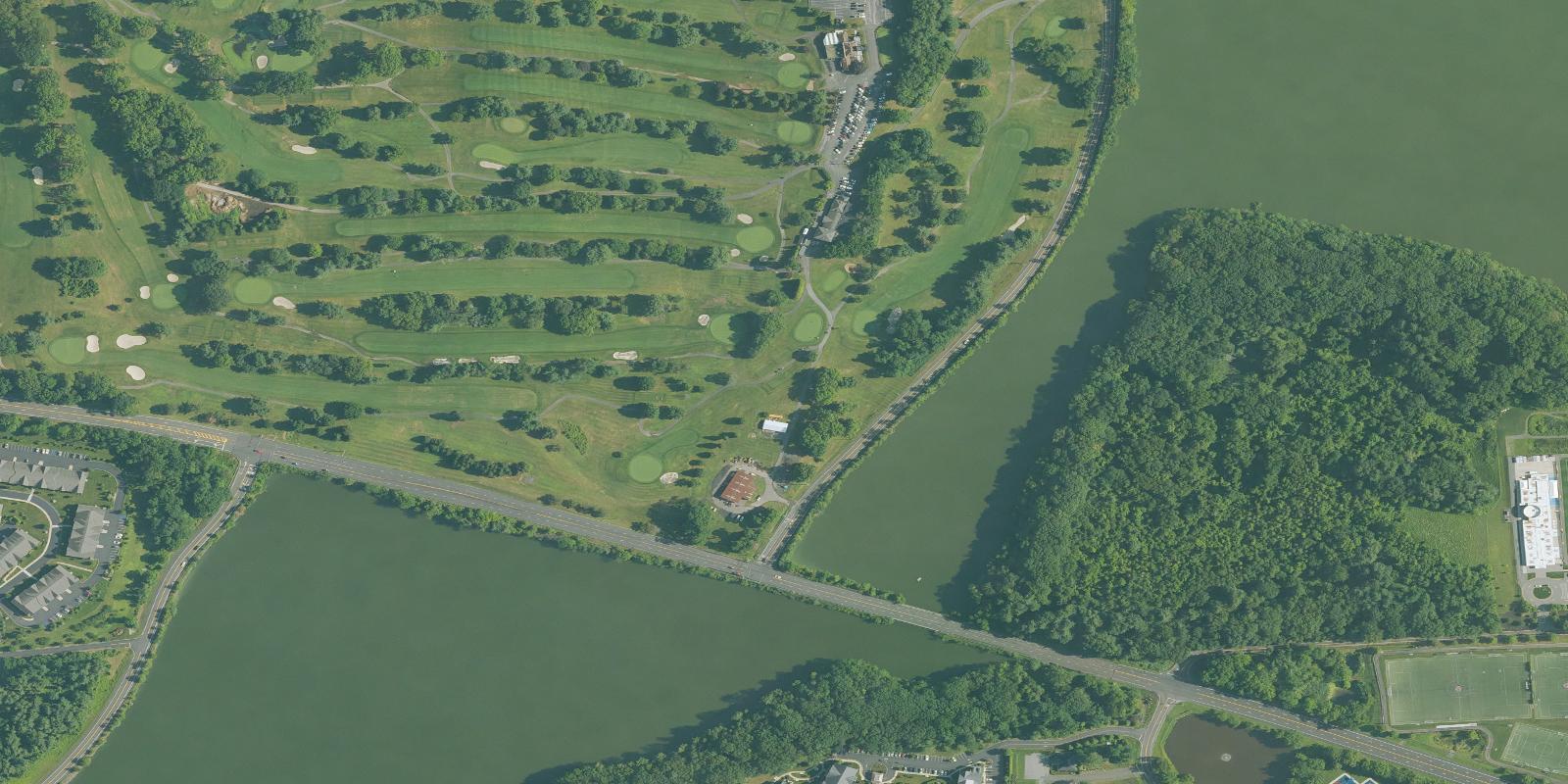 Satellite view of Pines Woodland At Blue Hill Golf Course