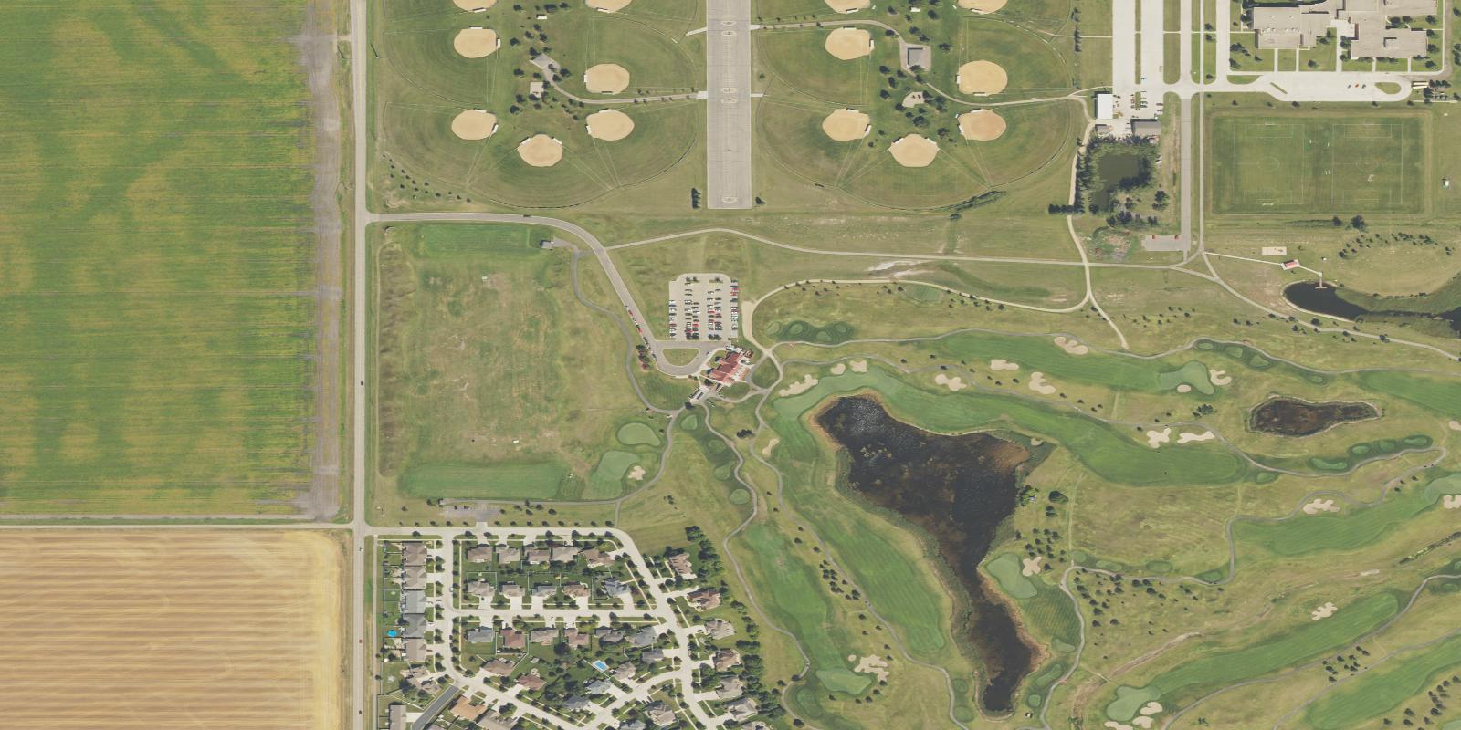 Satellite view of Plainsview Golf Course