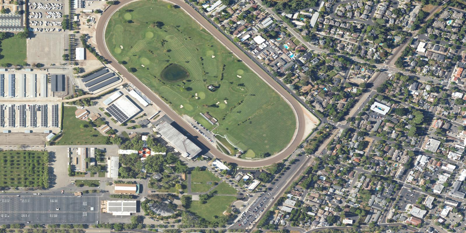 Satellite view of Pleasanton Golf Center