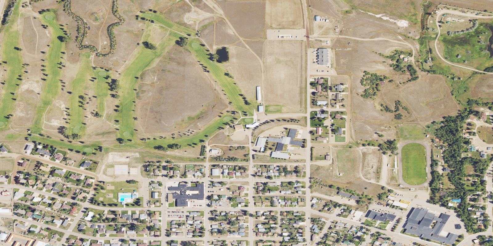Satellite view of Plentywood Golf Club
