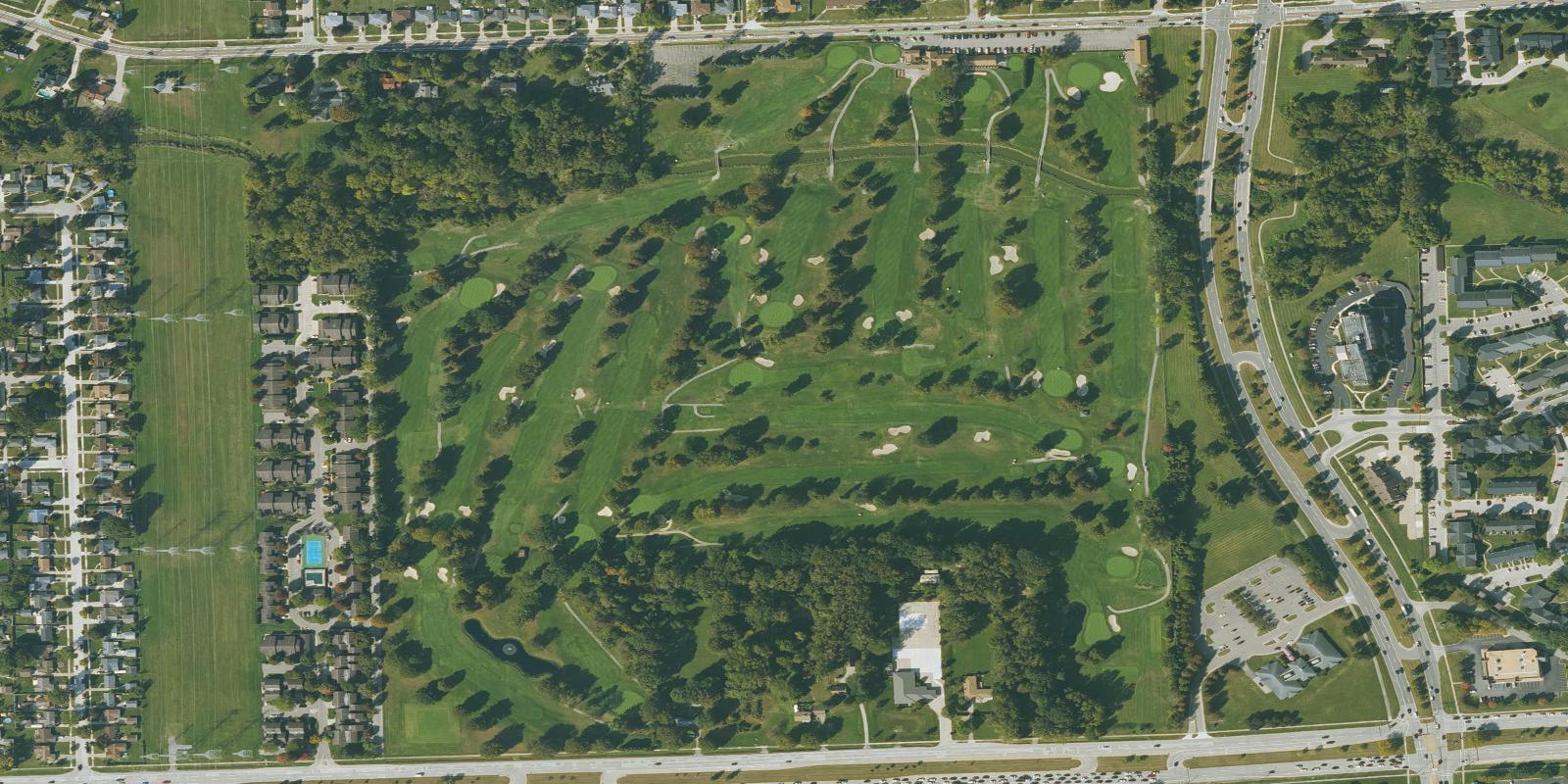 Satellite view of Plum Brook Golf Course