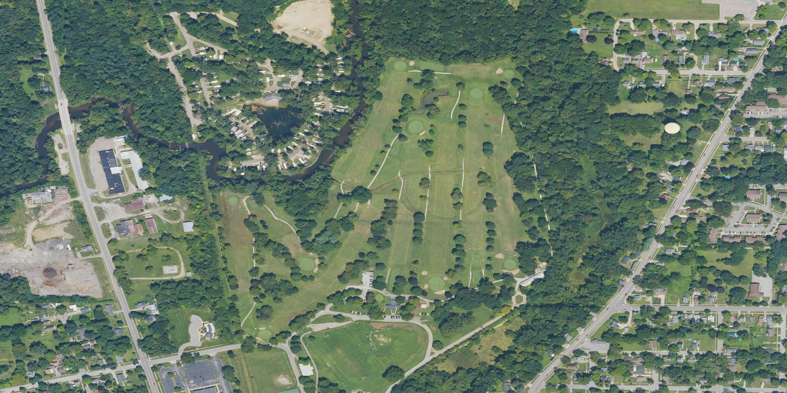 Satellite view of Plym Park Golf Course