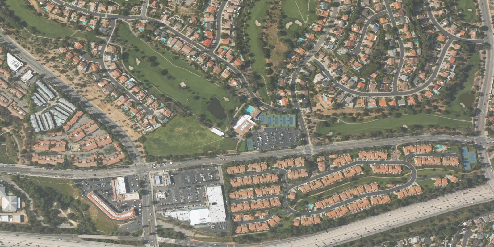 Satellite view of Porter Valley Country Club