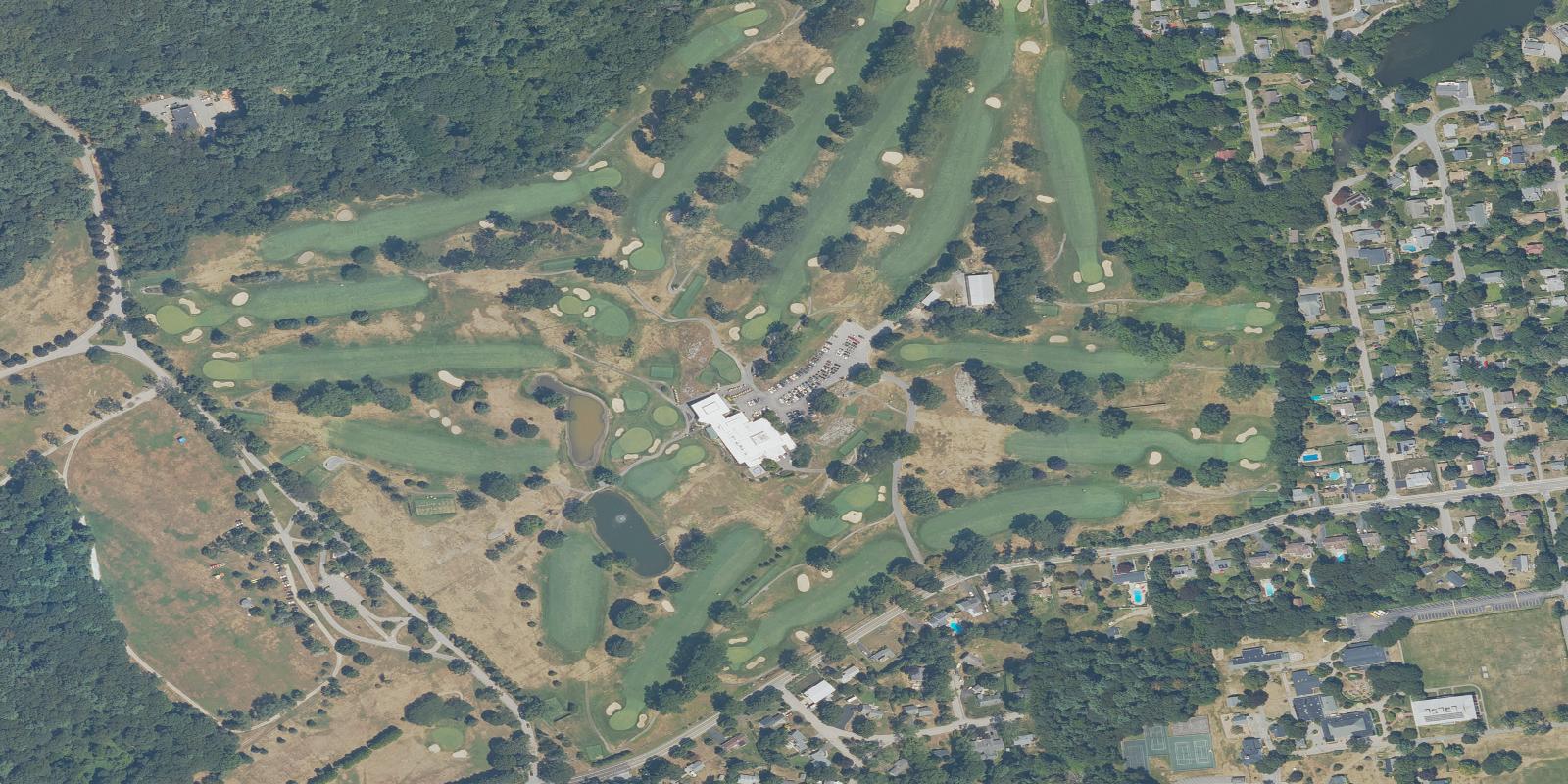 Satellite view of Potowomut Golf Club