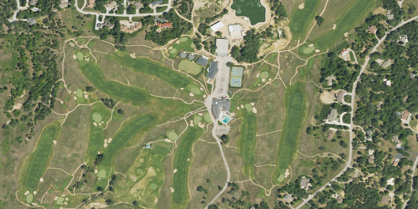 Satellite view of Prairie Dunes Country Club