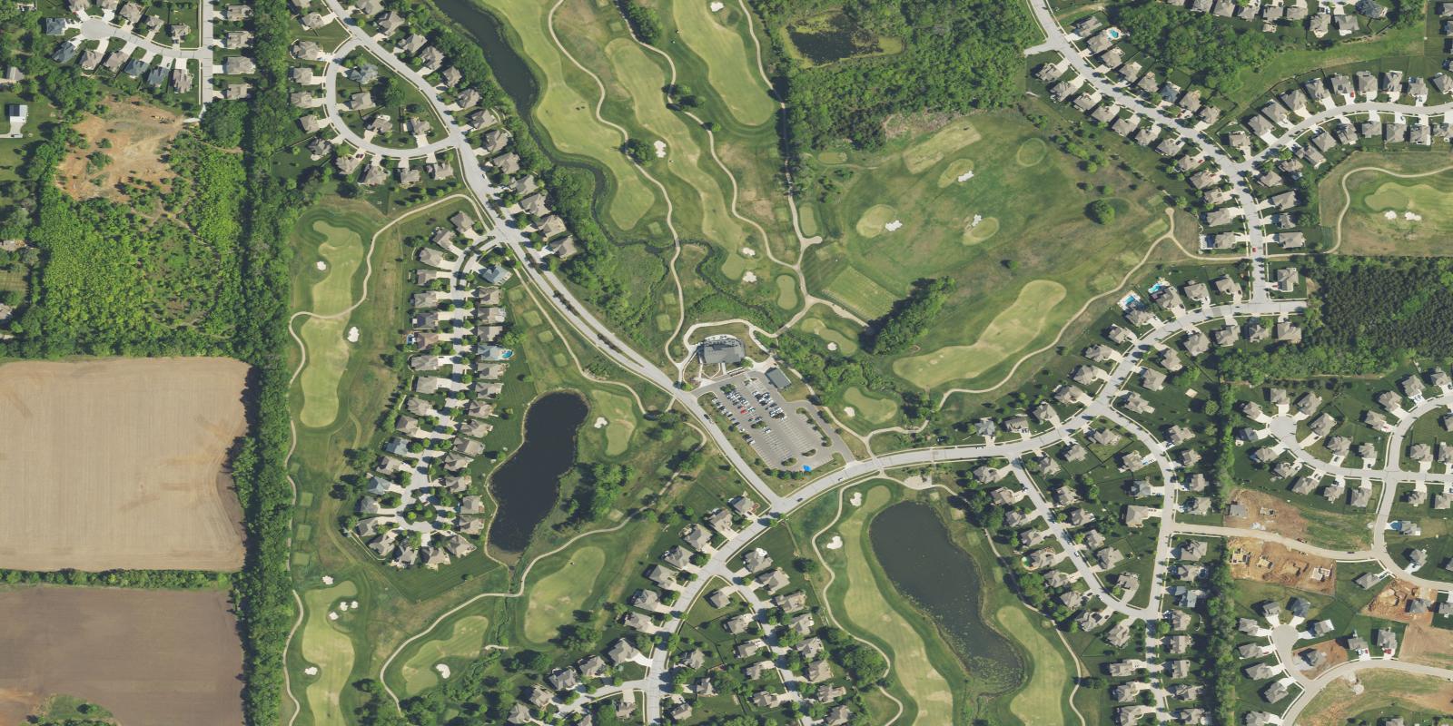 Satellite view of Prairie Highlands Golf Course