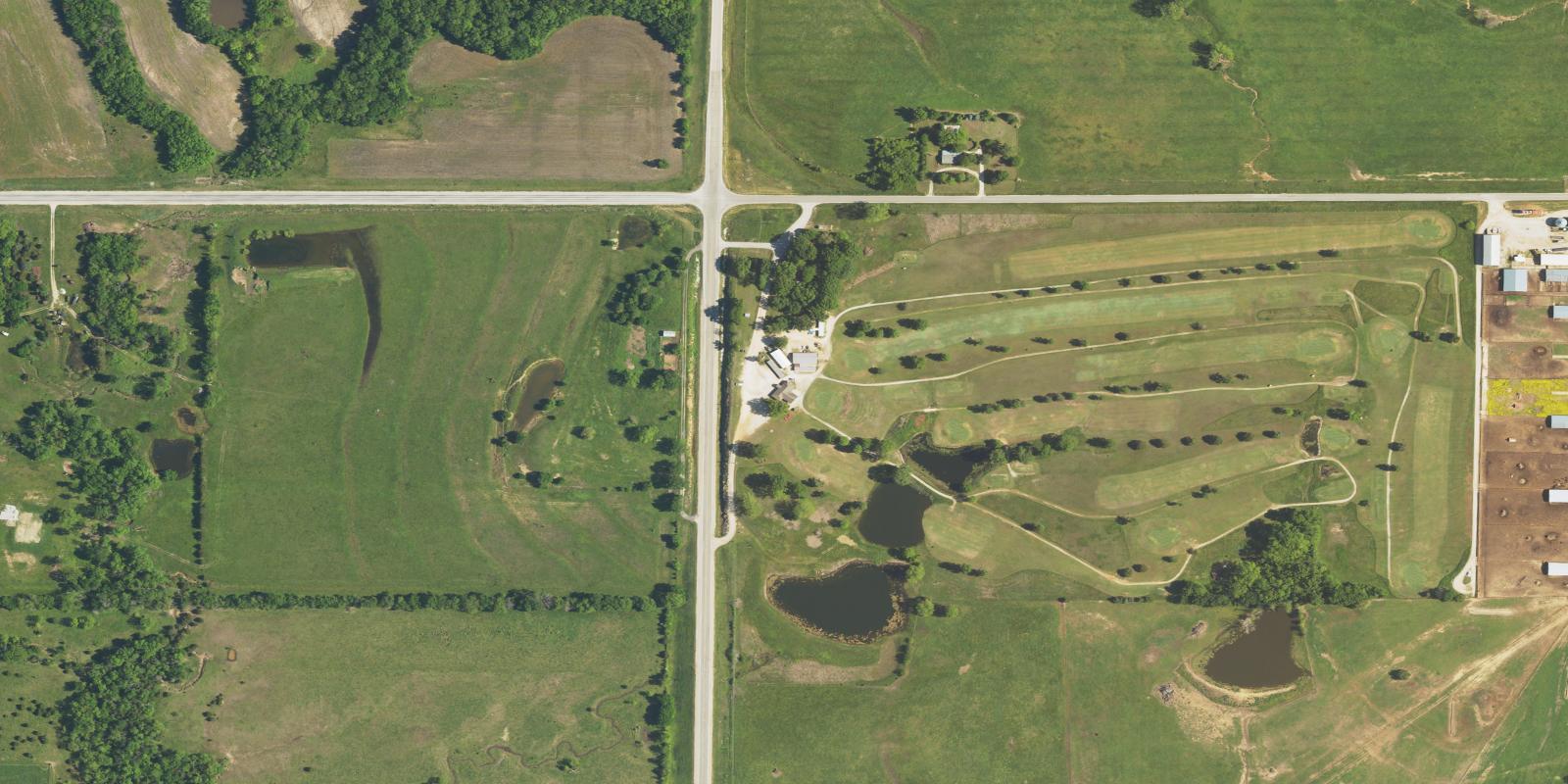 Satellite view of Prairie Ridge Golf Course