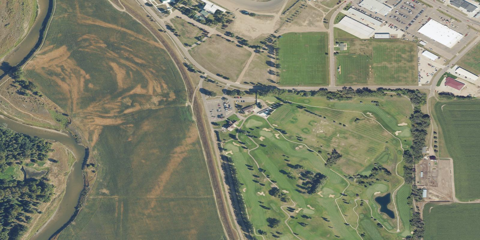 Satellite view of Prairie West Golf Course